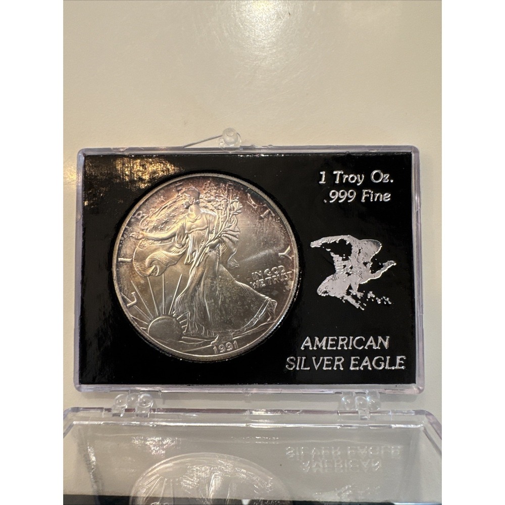 1991‎ American Eagle Silver Dollar $1 🌈Toned🌈
